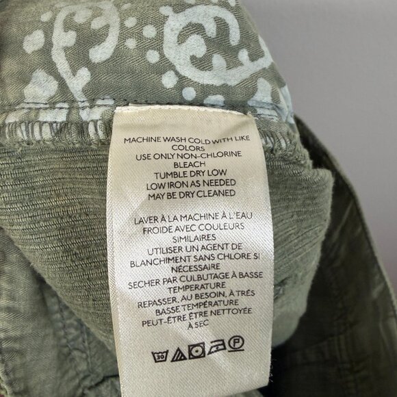 We the Free Corduroy Pants Size 26 Button Fly Pleated Straight Leg High Rise - Picture 9 of 10